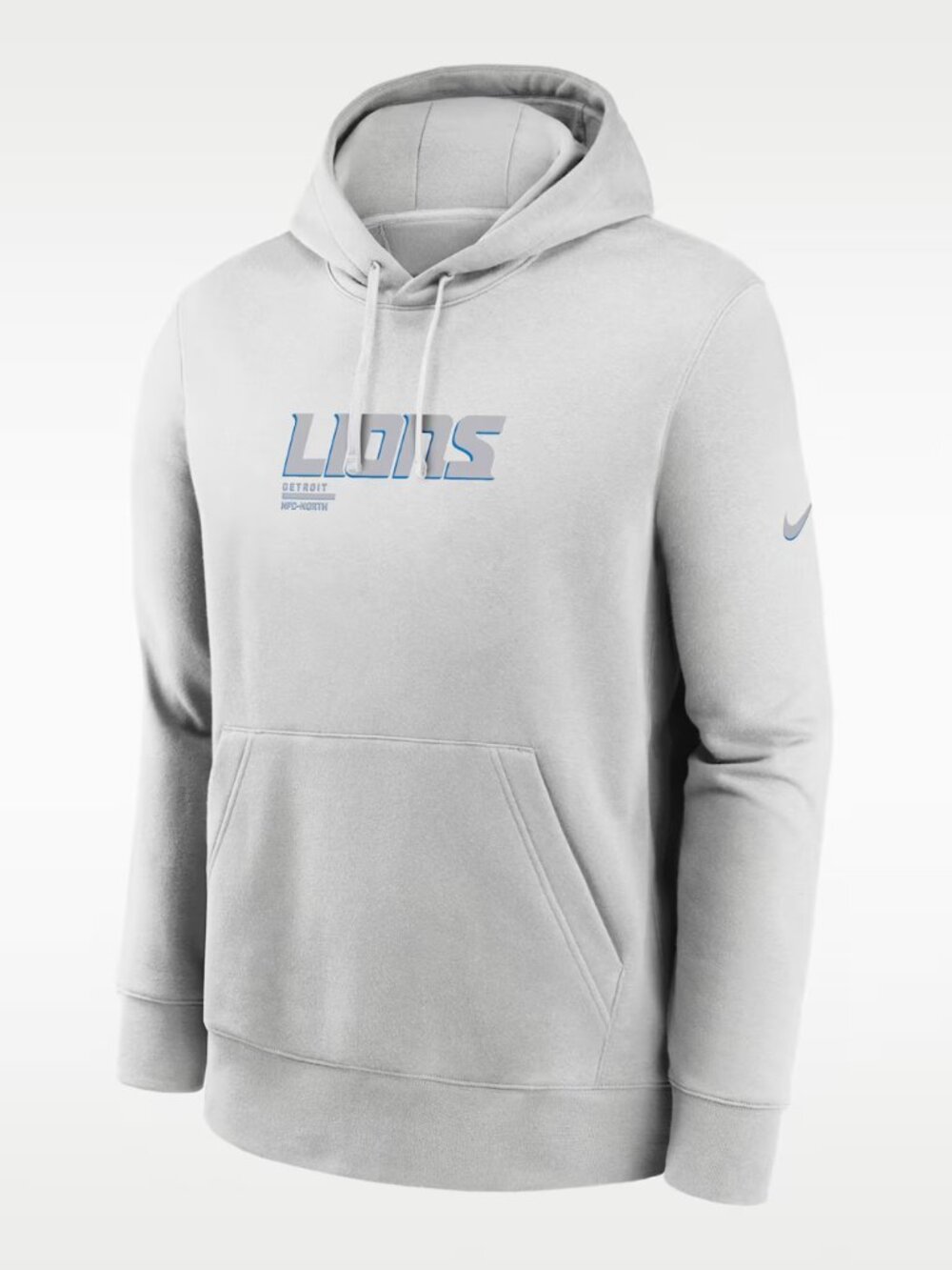 Nike Mens Detroit Lions Slot Receiver Club Hoodie Sweatshirt Stack NFL XL NEW